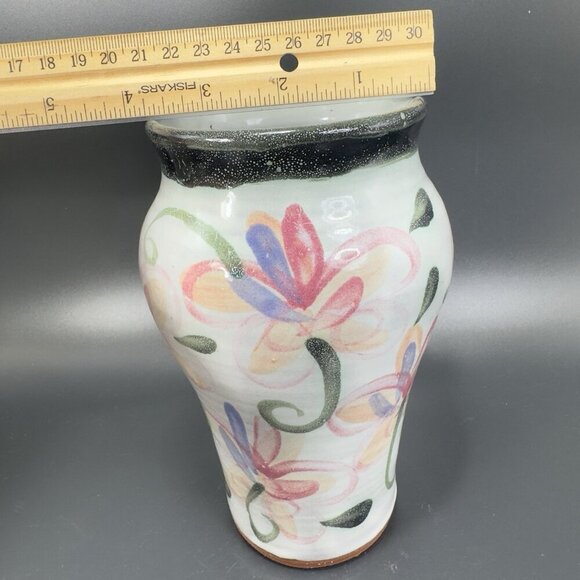 TPG T Puterbaugh Gill Folk Art Pottery RedWare Vase Vessel Hand Made Ceramic VTG - Picture 3 of 14